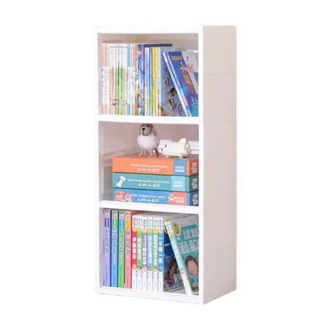 J.ZAO Boekenkast Open Plank Voor Prentenboeken Opbergplank - 3-Lagen Drielaagse Boekenkast