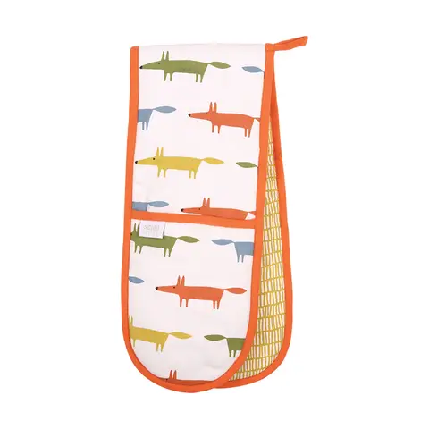 Scion by Dexam Double Oven Gloves Mr Fox 10th Anniversary Multicolour