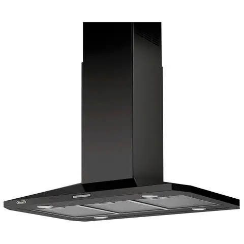 DeLonghi KA190 BL 60cm Chimney Cooker Hood, Ducted OR Recirculation