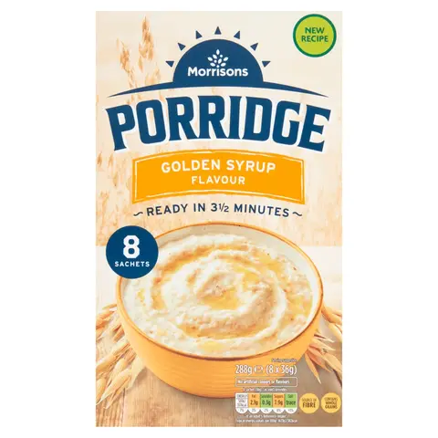 Morrisons Golden Syrup Porridge 8 Sachets 312g
