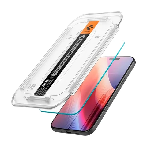 Spigen Glas.tR EZ Fit Tempered Glass für iPhone 16 Pro / 17 / 17 Pro - 2 Stück