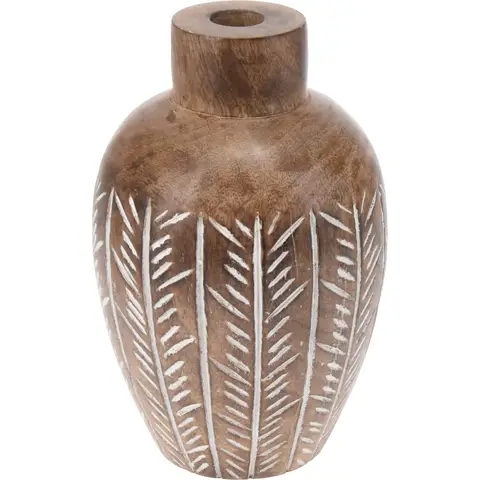 VASE ENGER HALS 18CM BRAUN KL