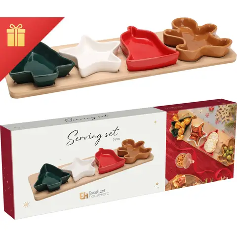 Koopman Serveerset 5st Kerst Ontwerp