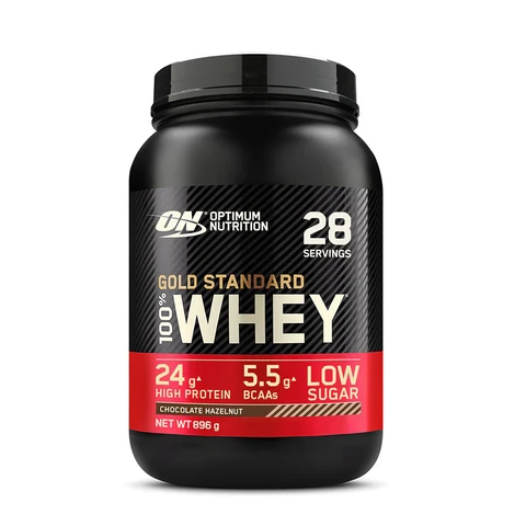 Optimum Nutrition Gold standard 100% wei-eiwit, chocolade-hazelnoot, 896 gram (28 porties)