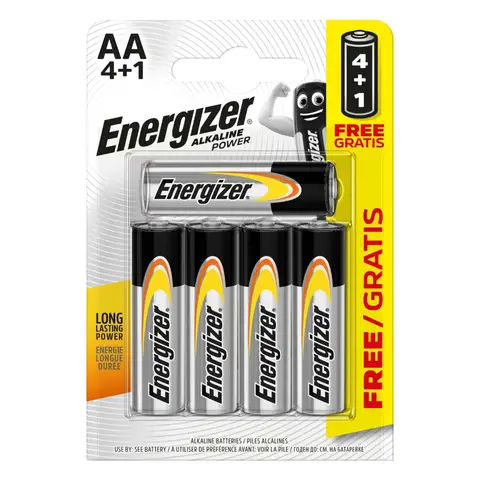Energizer AA Alkaline Power - Pack of 4+1