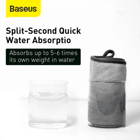 Baseus Easy Life Autowaschtuch (40 x 40 cm, 2er-Pack) Grau