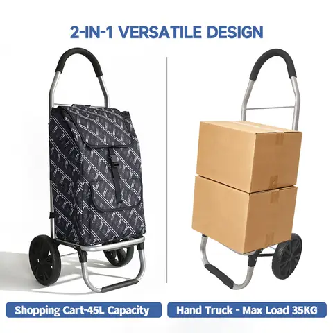 Strong bird 2026 New Arrival | European Style Aluminium Alloy Folding Shopping Trolley， Elderly-Friendly Grocery Cart， Lightweight & Heavy-Duty， Space-Saving for Daily Shopping, New Year Sale , Top gift picks