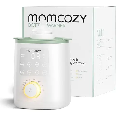 Momcozy Nutri 9-in-1 Baby Bottle Warmer with Night Light, Accurate Temperature Control, Preserves Nutrients in Breast Milk, Compatible with All Bottle Sizes