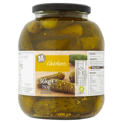 Morrisons Whole Gherkins 1.36Kg