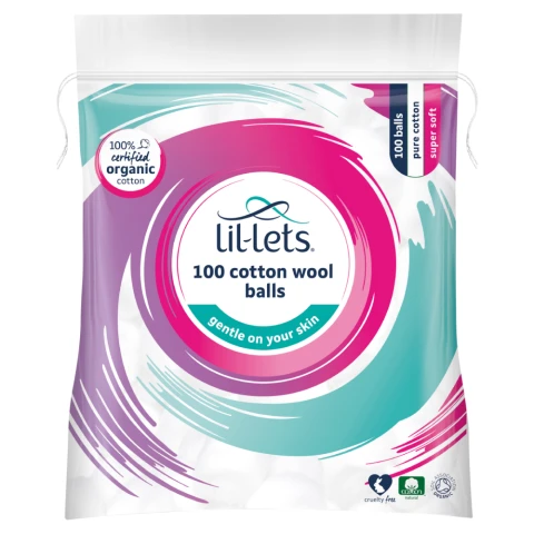 Lil-Lets 100 Cotton Wool Balls