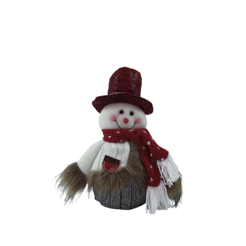 Lighted Christmas Snowman Decor - LED - Festive Glowing Christmas Decoration with red hat