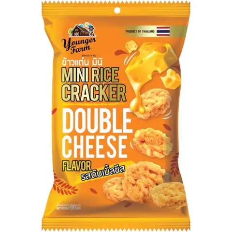 Younger Farm Mini Rice Crackers (Double Cheese) 60g 年轻农场迷你米饼双层奶酪味 60g