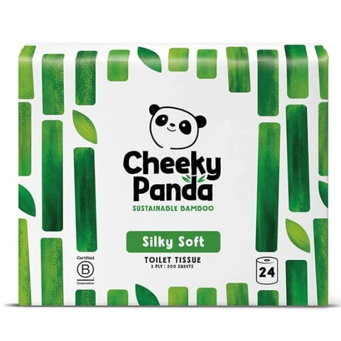 The Cheeky Panda Bamboo Toilet Tissue 24 Rolls 3 Ply