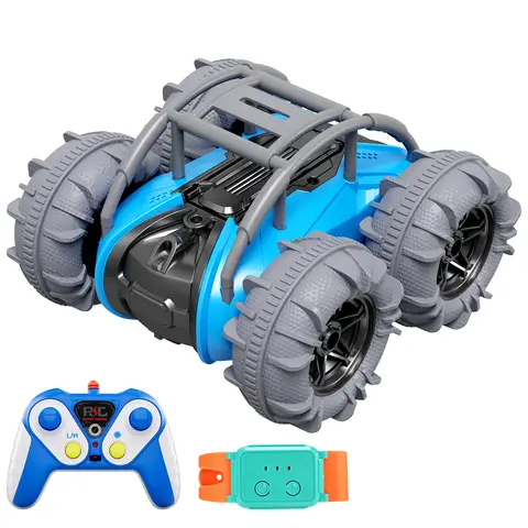 Tokky Remote Control Toy Car Gesture Control + Traditional Remote Control Four-Wheel Drive Off-Road Sand Climbing 360° Rotating Waterproof Off-Road Vehicle QX012