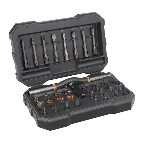 IFIXPRO 42-in-1 magnetischer Schraubendreher, Schraubendreher-Set, Schraubendreher-Set mit Multibit-Ratschenmechanismus, mit Aufbewahrungsbox, Reparaturwerkzeug-Set für Computer, Brillenglas, Fahrrad, Uhr, Türklingel, Möbel und DIY (Grau)