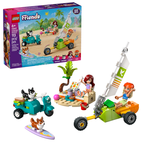 LEGO Friends 42641 Surfende Honden en Scooter Avontuur