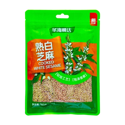 HUASEED Graines de sésame blanches grillées - 100 g