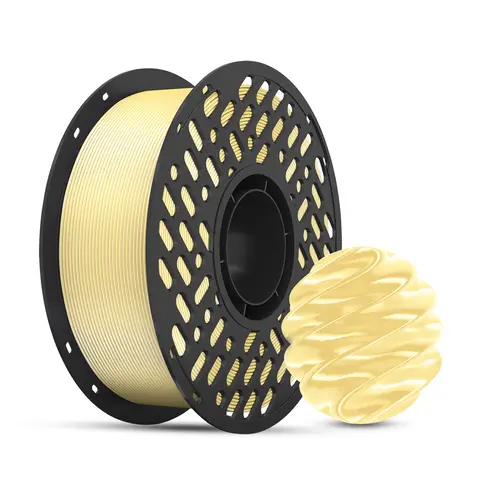 CAILAB PLA Silk 3D Printer Filament, Single Color - Cream Yellow