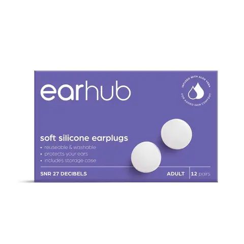 EarHub Sleepwell Soft Silicone Earplugs 12 Pair