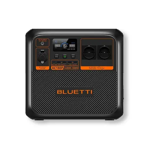 Bluetti AC180P Tragbare Power Station 1440Wh LiFePO₄ 1800W (2700W Power Lifting) App-Steuerung & USV