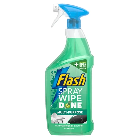 Flash Spray Wipe Done Anti Bacterial Cleaning Spray, Apple Blossom, 800ml