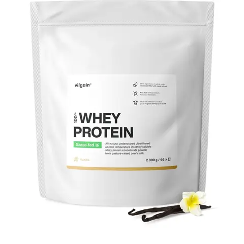 Vilgain Grass Fed Whey Protein Vanilla Protein Nutrition Powder Flavour - 2000g