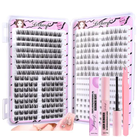 LVCHERYL Coffret de faux cils 1-326 avec pince et dissolvant de colle