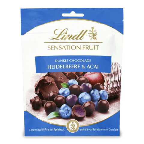Lindt Sensation Fruit Snack Heidelbeere & Acai, 150g