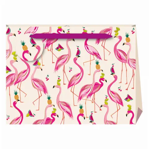 Sara Miller Fabulous Flamingos Large Gift Bag