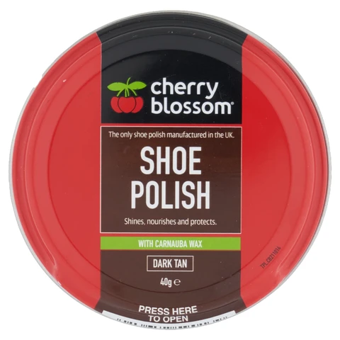 Cherry Blossom Dark Tan Shoe Polish 40g