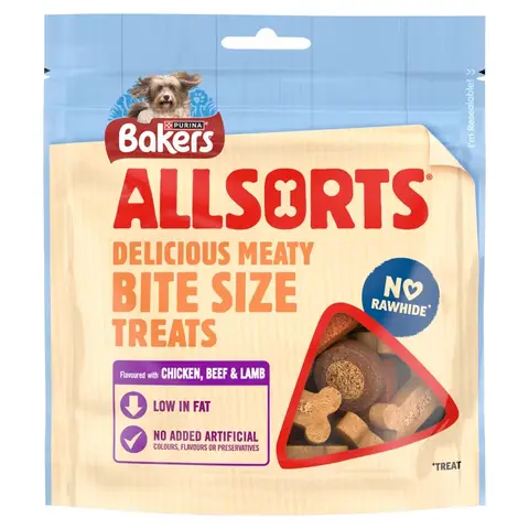 Bakers Dog Treat Chicken, Beef and Lamb Allsorts 98 g