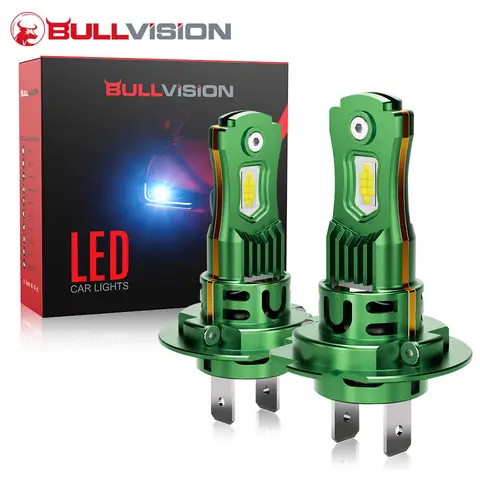 Bullvision :H7 Bulbs, 1:1 Size H7 Lights Bulb No Adapter Required 6000K White Fog Light, 10000LM Brighter  Plug and Play, Pack of 2