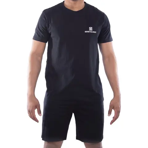 SERGE BLANCO Ensemble pyjama pour homme noir - Taille XL