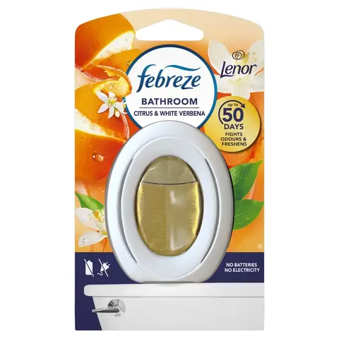 Febreze Bathroom Air Freshener, Citrus and White Verbena, 1 per Pack