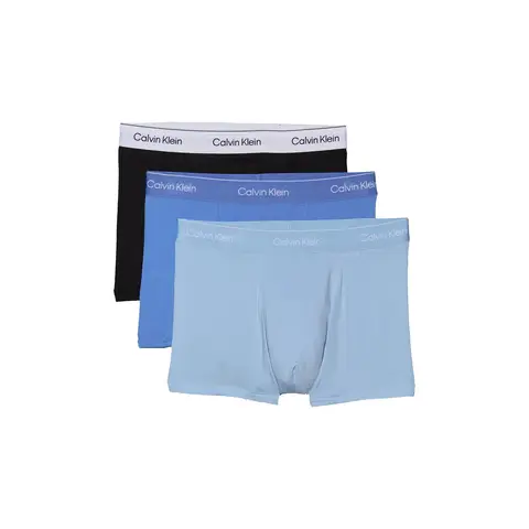 Calvin Klein RELAXED FIT TRUNK 3P W8O Herren-Unterwäsche 3er-Pack Schwarz Gletscherblau Bell 4XL