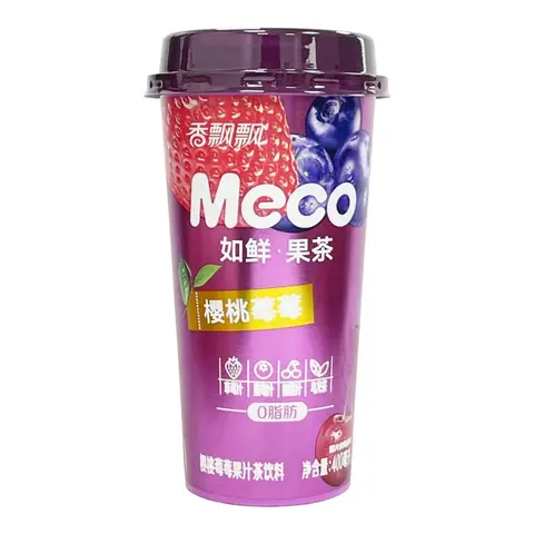 Xiang Piao Piao Meco Fruit Tea Juice Drink Cherry Berry Flavor 400ml