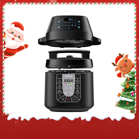 Joyami 6L Air Fryer & Pressure Cooker Combo - Dual Display - 18 Presets - 220V