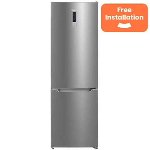 Midea MDRB424FGD02O 188cm 60/40 No Frost Fridge Freezer - Silver - D Rated