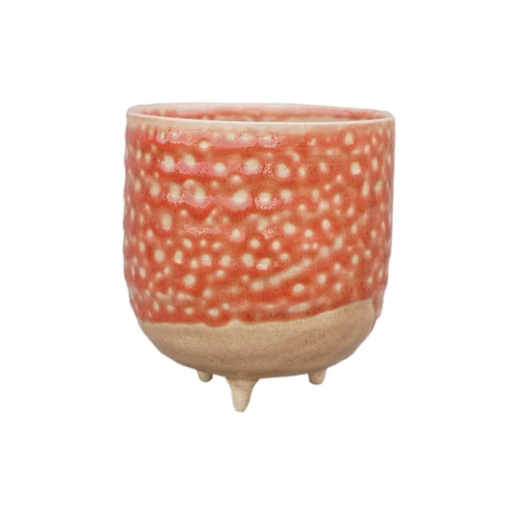 Titan Reactive Glaze Planter with Foot H7Cm D7Cm