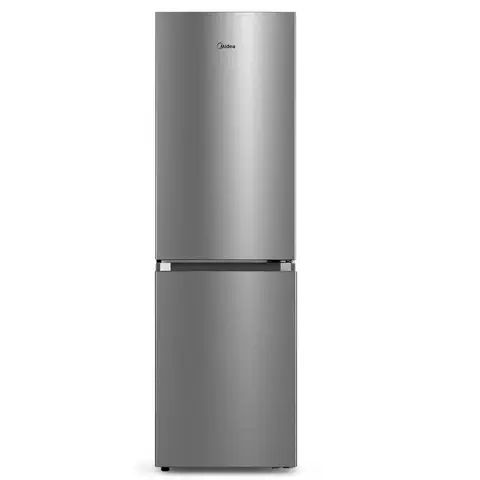 Midea MDRB379FGD02 60cm Wide 180cm Tall 60/40 No Frost Fridge Freezer, Silver, D Rated