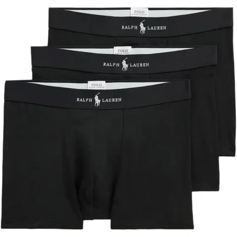 Ralph Lauren Classic Cotton-Blend Trunk 3-Pack - Black