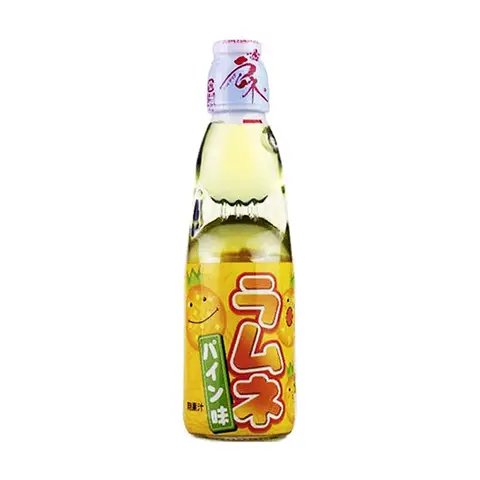 Hata Bin Ramune - Soda Pop Pineapple Flavour 200ml 