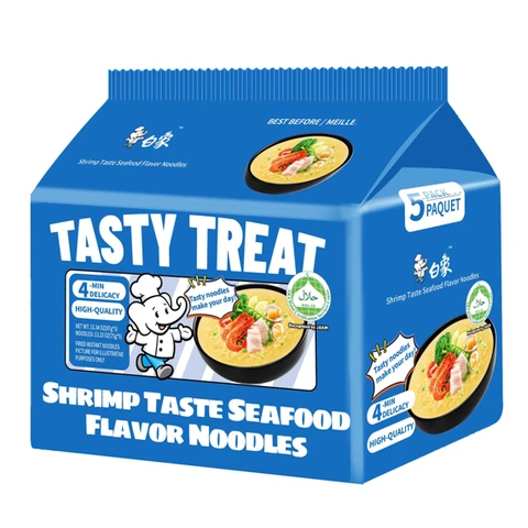 Bai Xiang Nouilles instantanées saveur crevettes et fruits de mer - 5 x 87 g