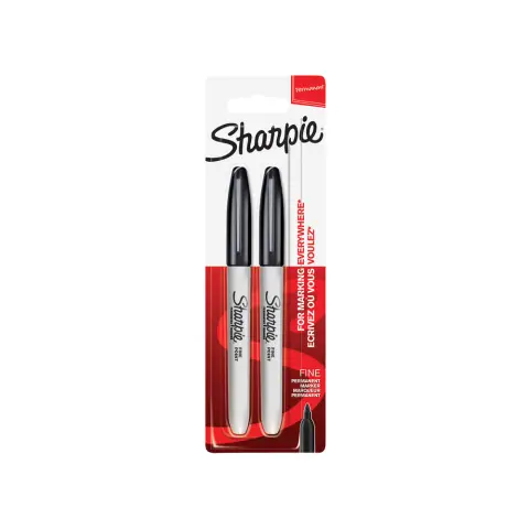 Sharpie Fine Tip Permanent Marker Black 2 Pack