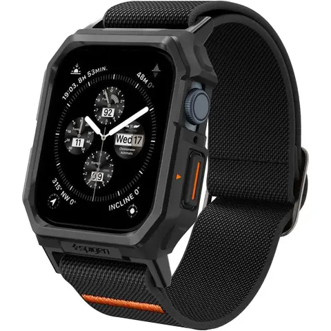 Spigen Lite Fit Pro Schutzhülle mit Armband für Apple Watch (44/45 mm) - Matt Schwarz