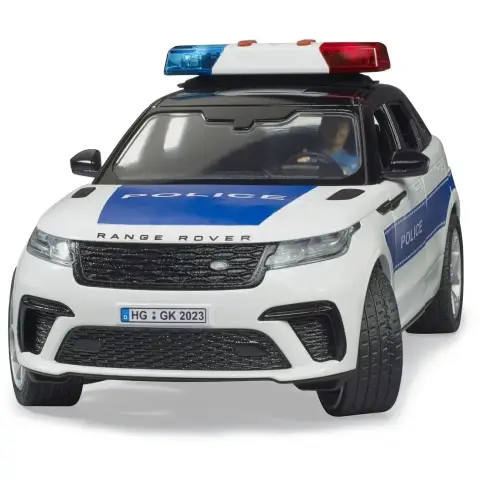 Bruder 02890 - Range Rover Velar Polizeifahrzeug mit Polizist - 1:16 Fahrzeuge, Einsatzwagen, Polizeiauto, Streifenwagen, Einsatzfahrzeuge, Spielzeug ab 4 Jahre