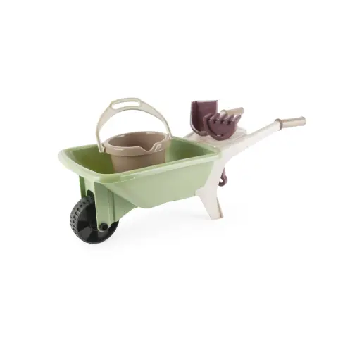 Dantoy Green Garden Pretend Play Wheelbarrow Set
