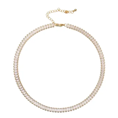 Ever Faith Tennis Necklaces for Women, Cubic Zirconia Necklace Choker Necklace Classic Dainty Jewelry Gifts