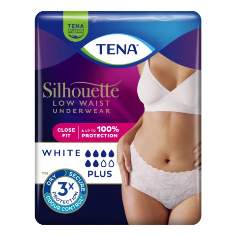 TENA Silhouette Incontinence Pants White L 10 Pack 