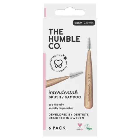 The Humble Co. Bamboo Interdental Brush 6-pack - Size 0 (0.40mm)